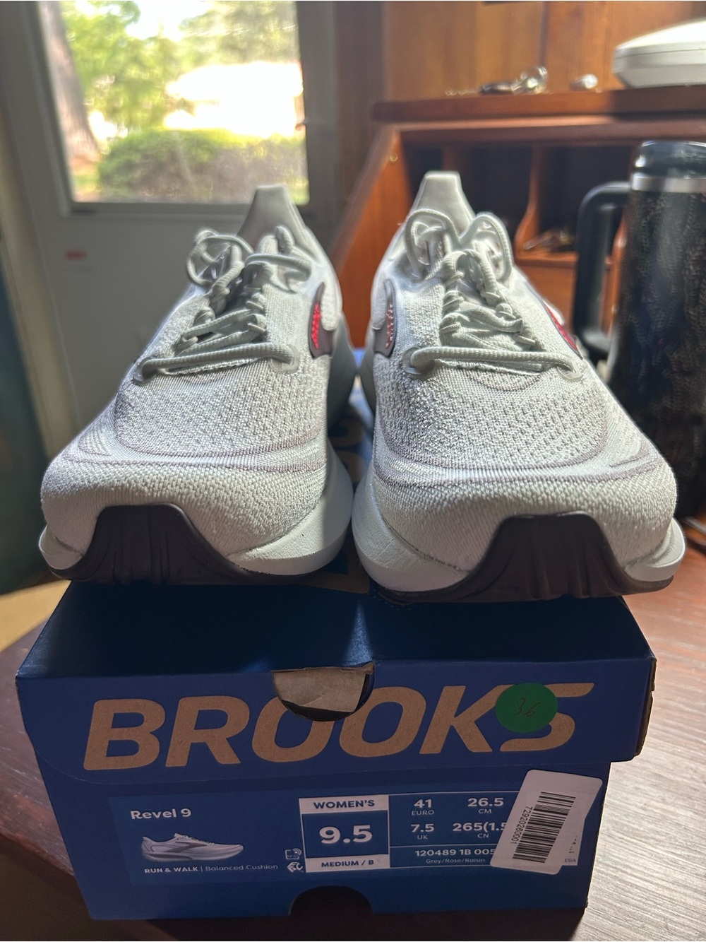 Brooks Women's Revel 9 White with Red Accent Running Shoes